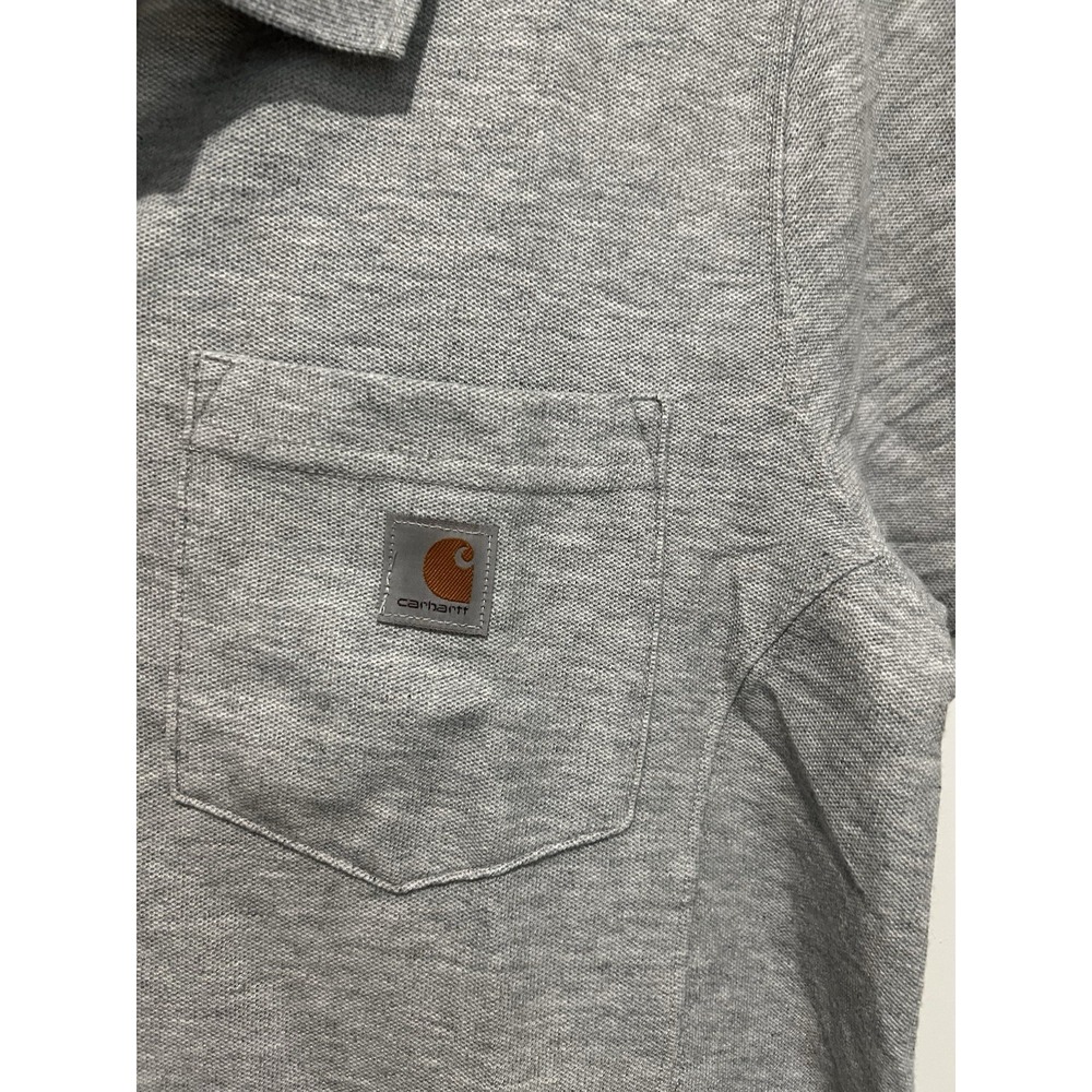 Carhartt Loose Fit Midweight Short-Sleeve Pocket Polo Womens Medium NWT Gray - Picture 3 of 7
